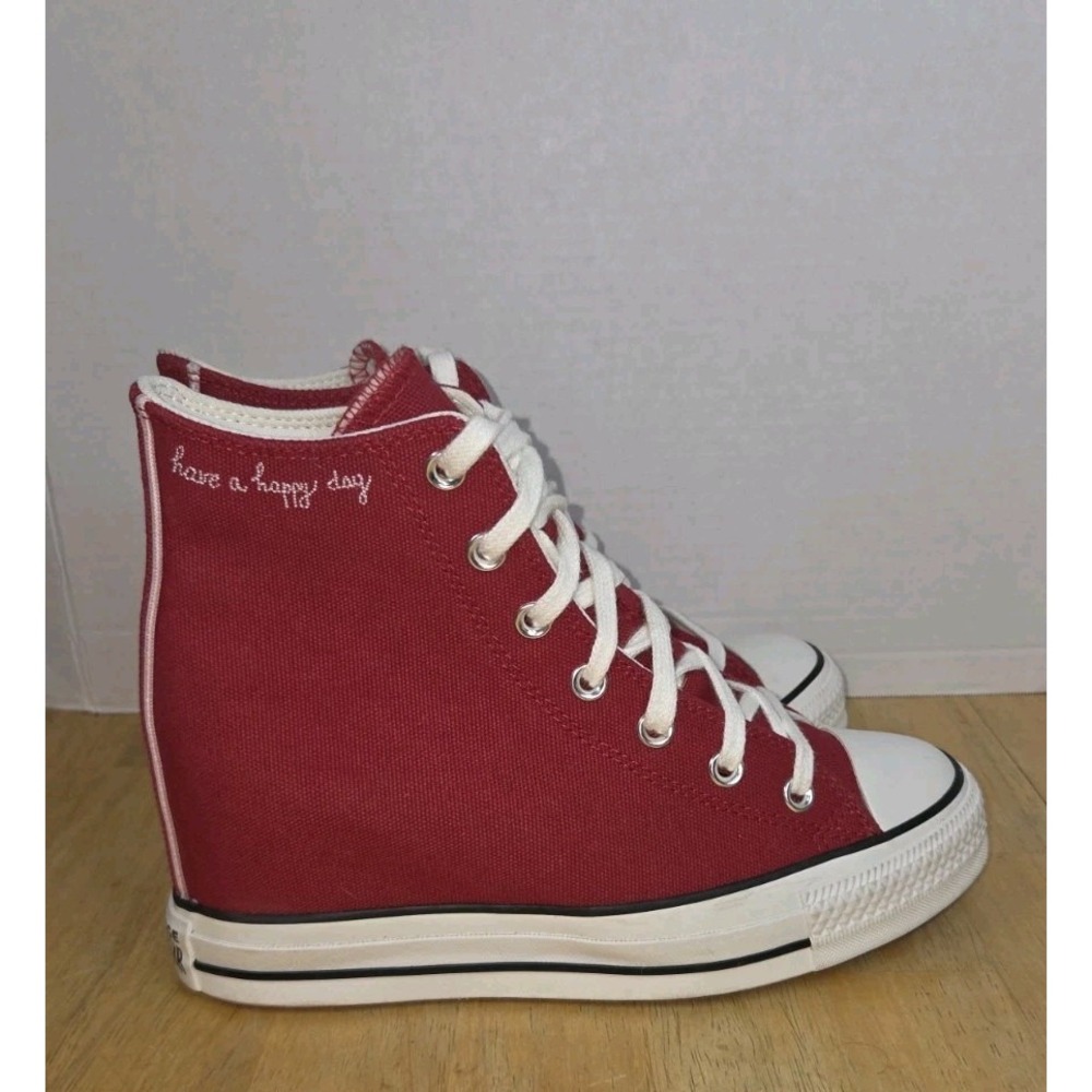 Converse Chuck Taylor All Star Wedge Platform High A12569C Red Womens 9 - Picture 5 of 11